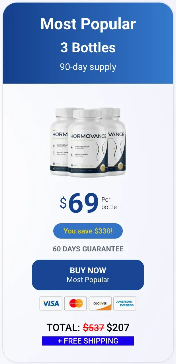 Hormovance 3 bottle most popular package 90 day supply with free shipping